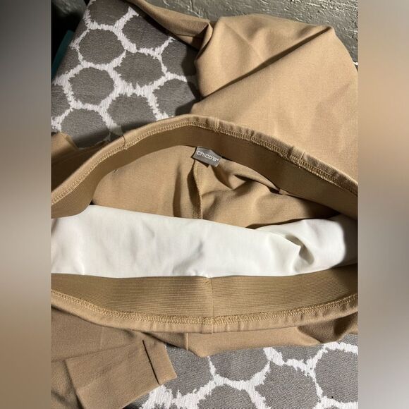 CHICO’S So Slimming Juliet jersey ankle pants khaki, w/ side vents at ankle-love - Picture 7 of 9